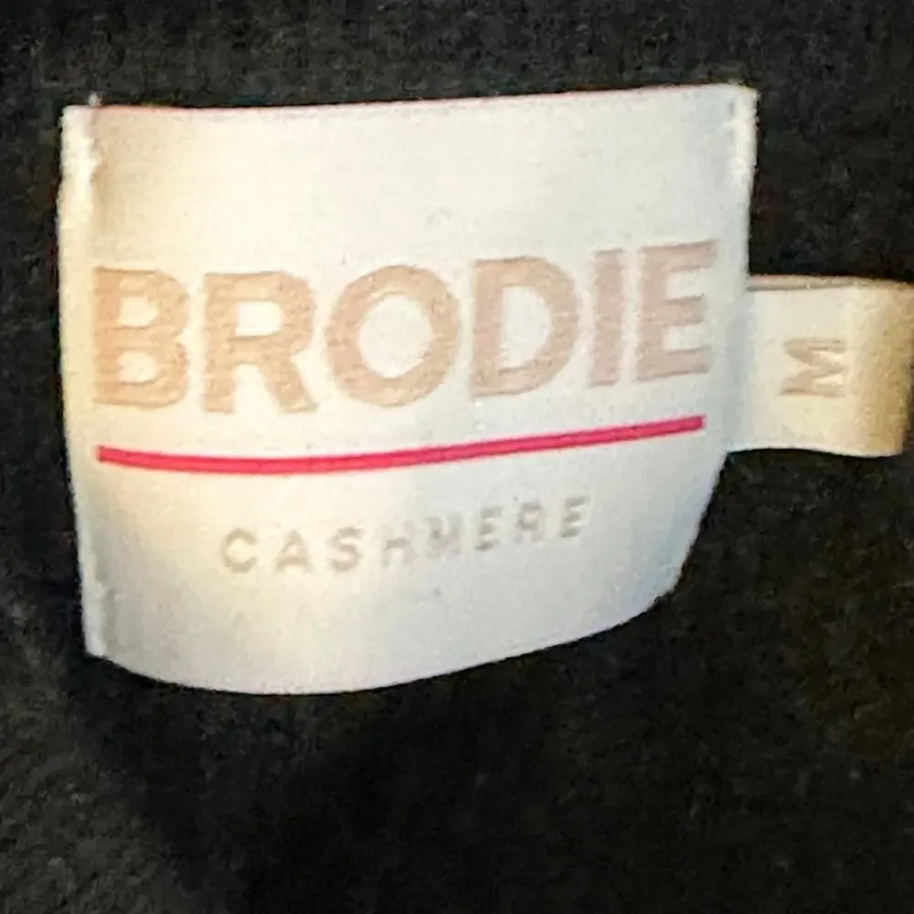Brodie Cashmere Colorblock Mock Neck Sweater M
